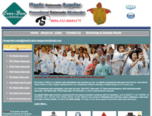 Tablet Screenshot of plasticraincoatspromotional.com